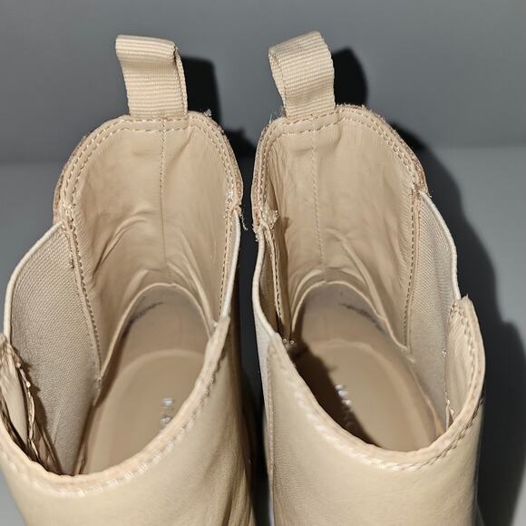 Marc Fisher Pietro Ankle Bootie Women 9.5 Tan Leather Platform Chelsea Lug Sole - Picture 11 of 16